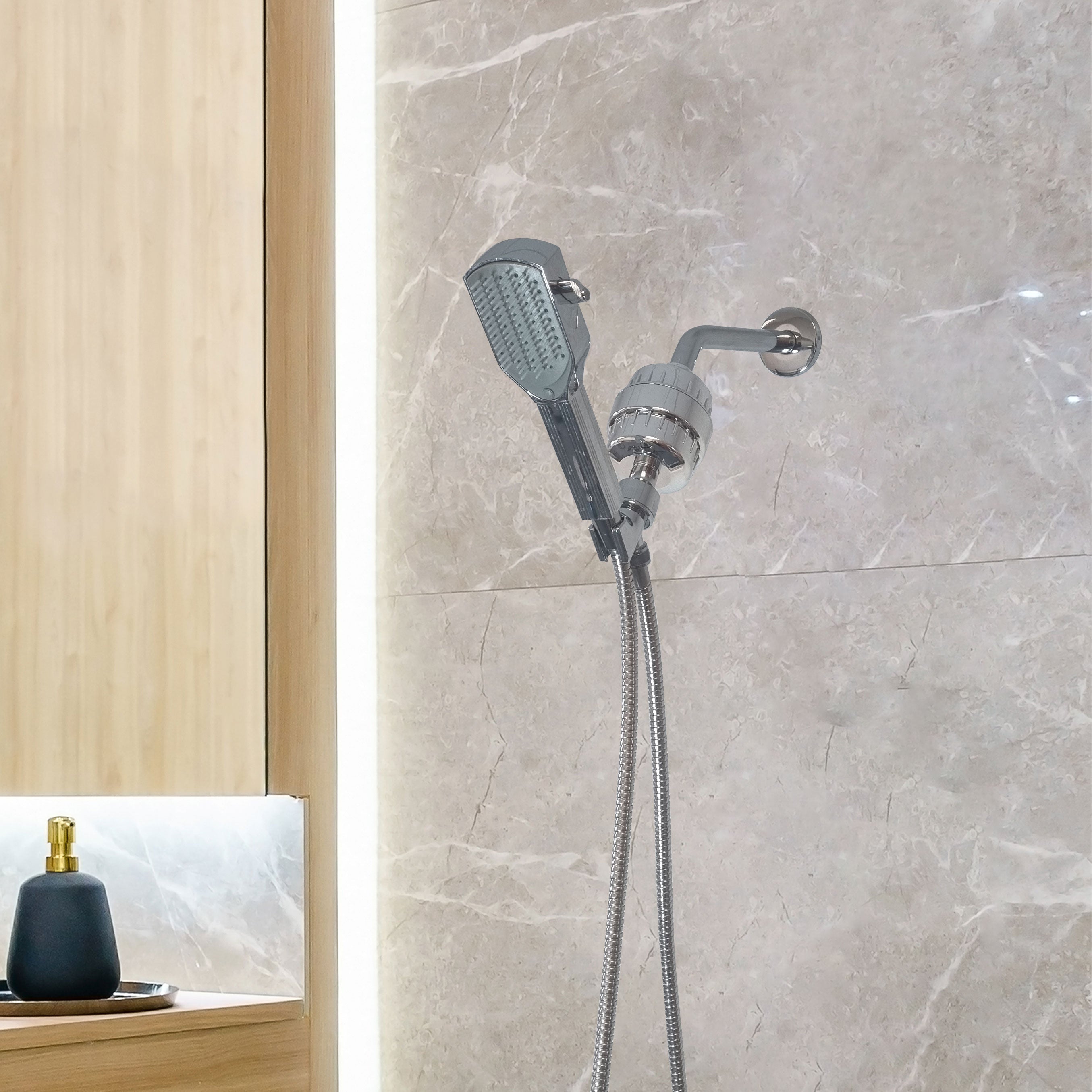 Soffione doccia con pettine districante MineralStream