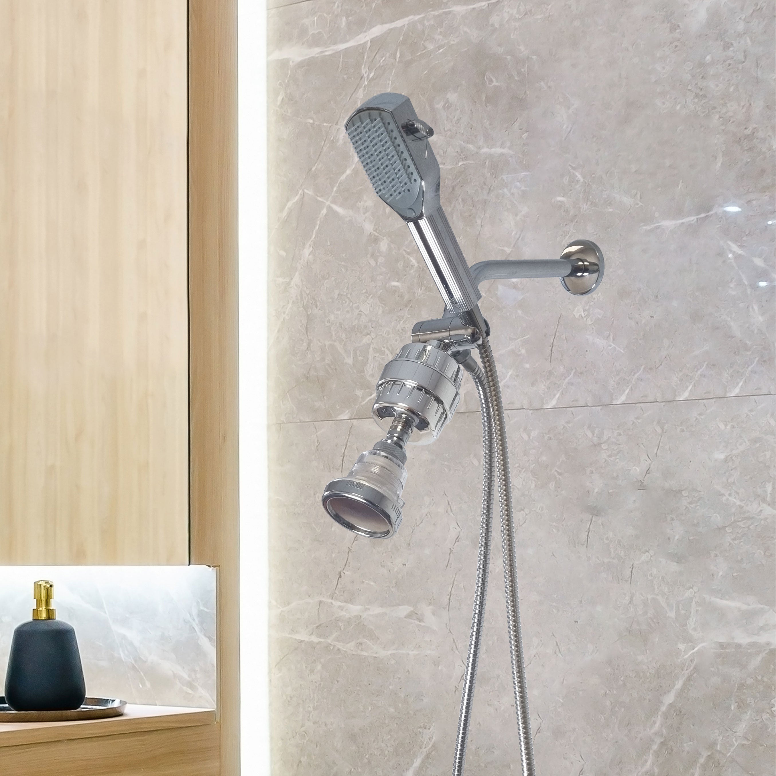 Soffione doccia con pettine districante MineralStream
