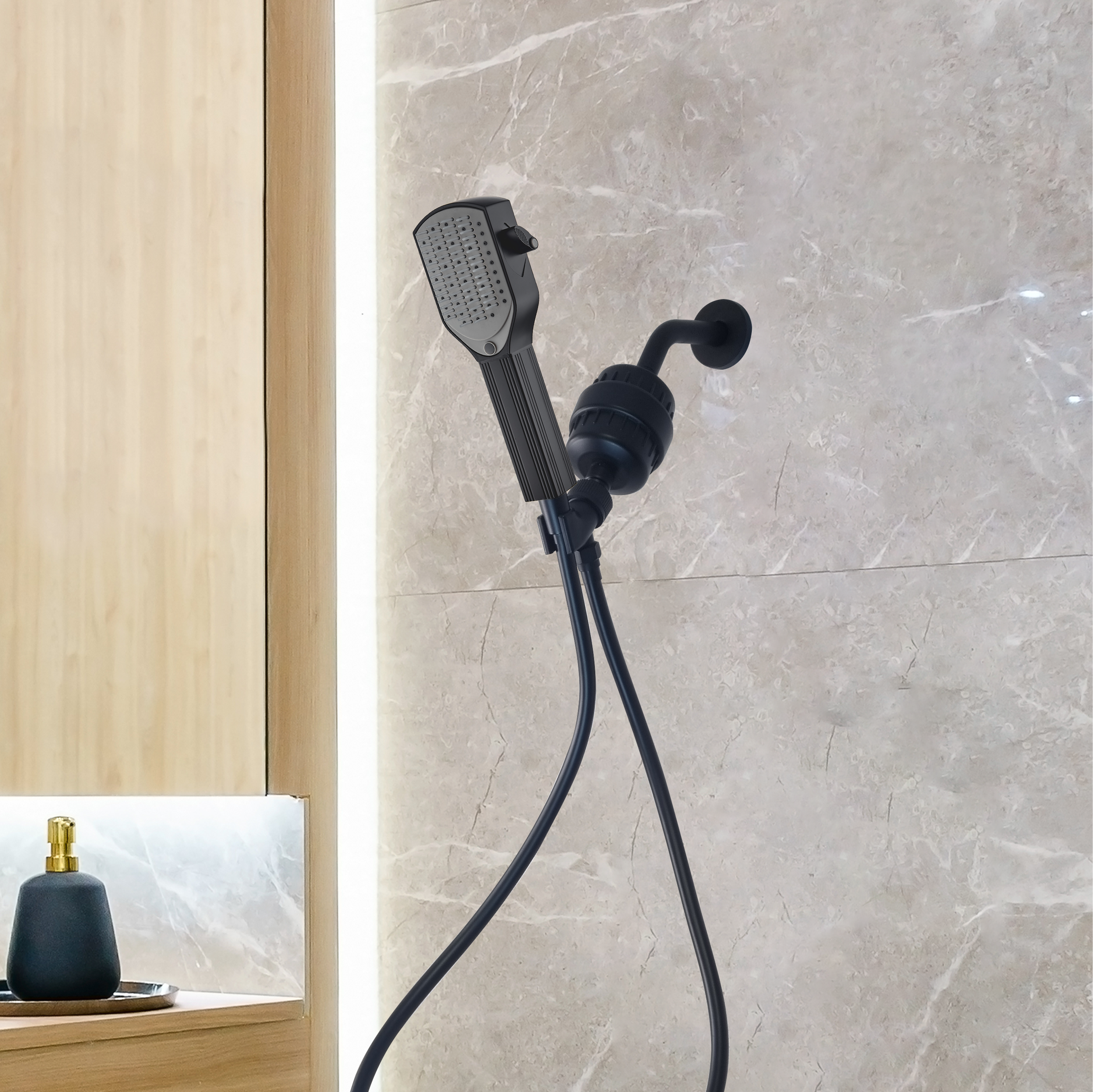 Soffione doccia con pettine districante MineralStream