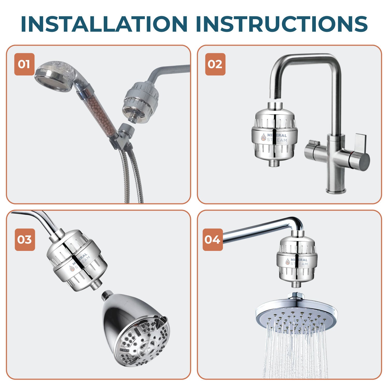 Filtro doccia per acqua dura