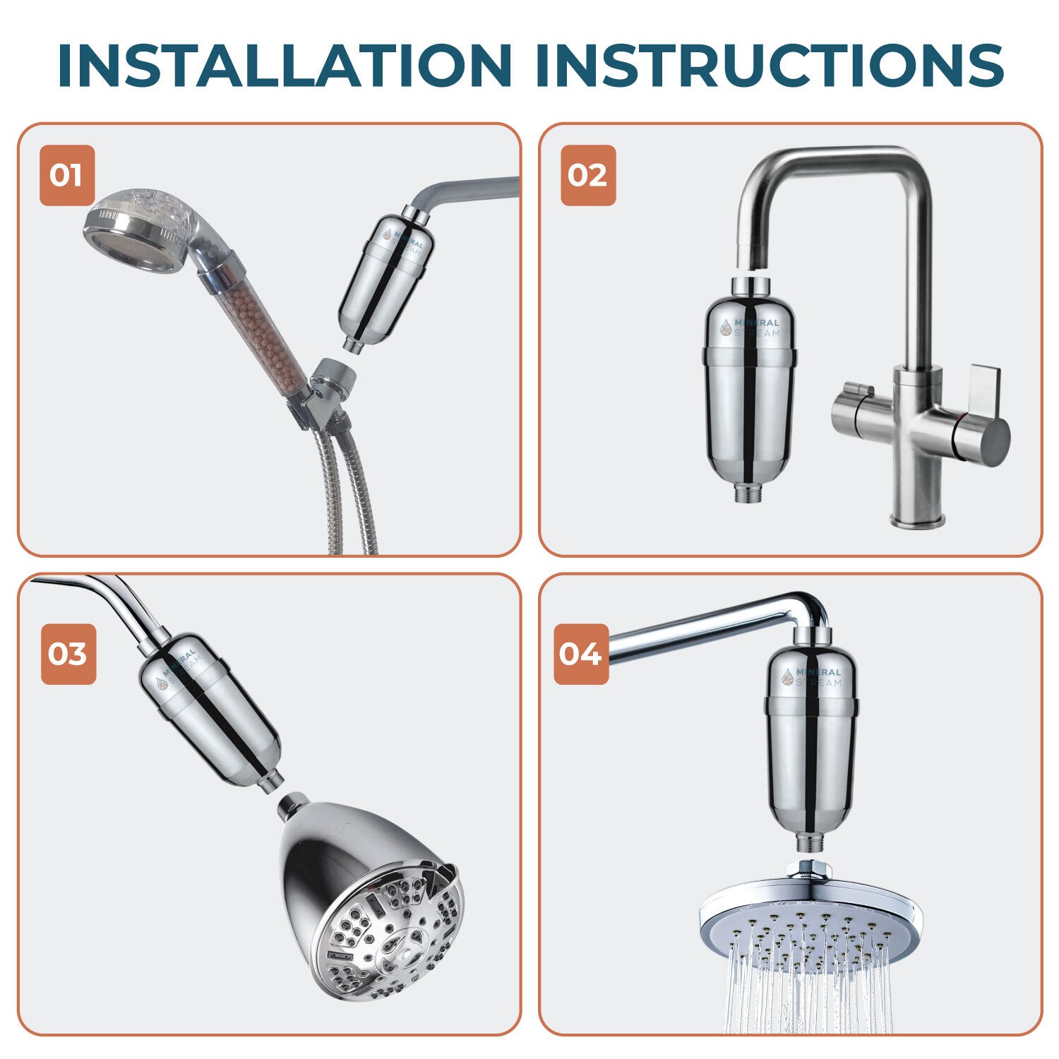 Filtro doccia avanzato per acqua dura