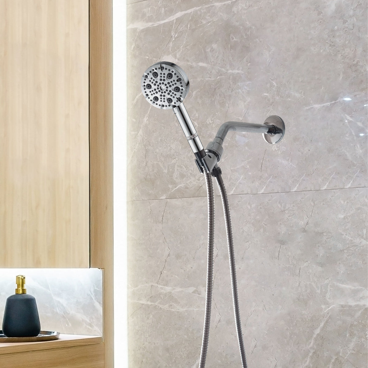 Soffione doccia ad alta pressione MineralStream Luxe 9 modalità (filtrato)