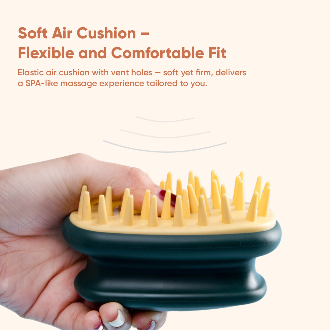 Massaggiatore per cuoio capelluto da doccia