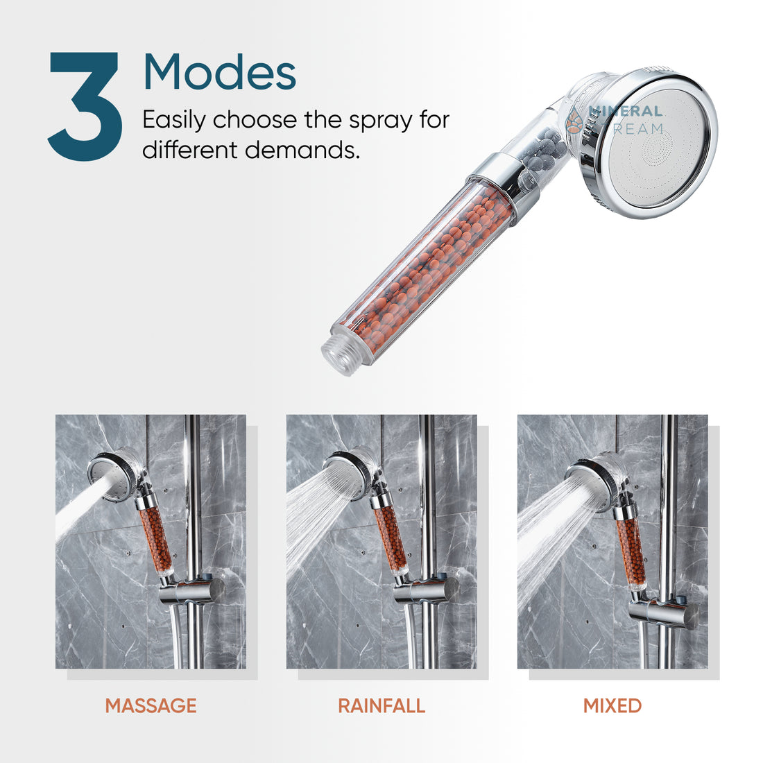 Soffione doccia ecologico ad alta pressione n. 1