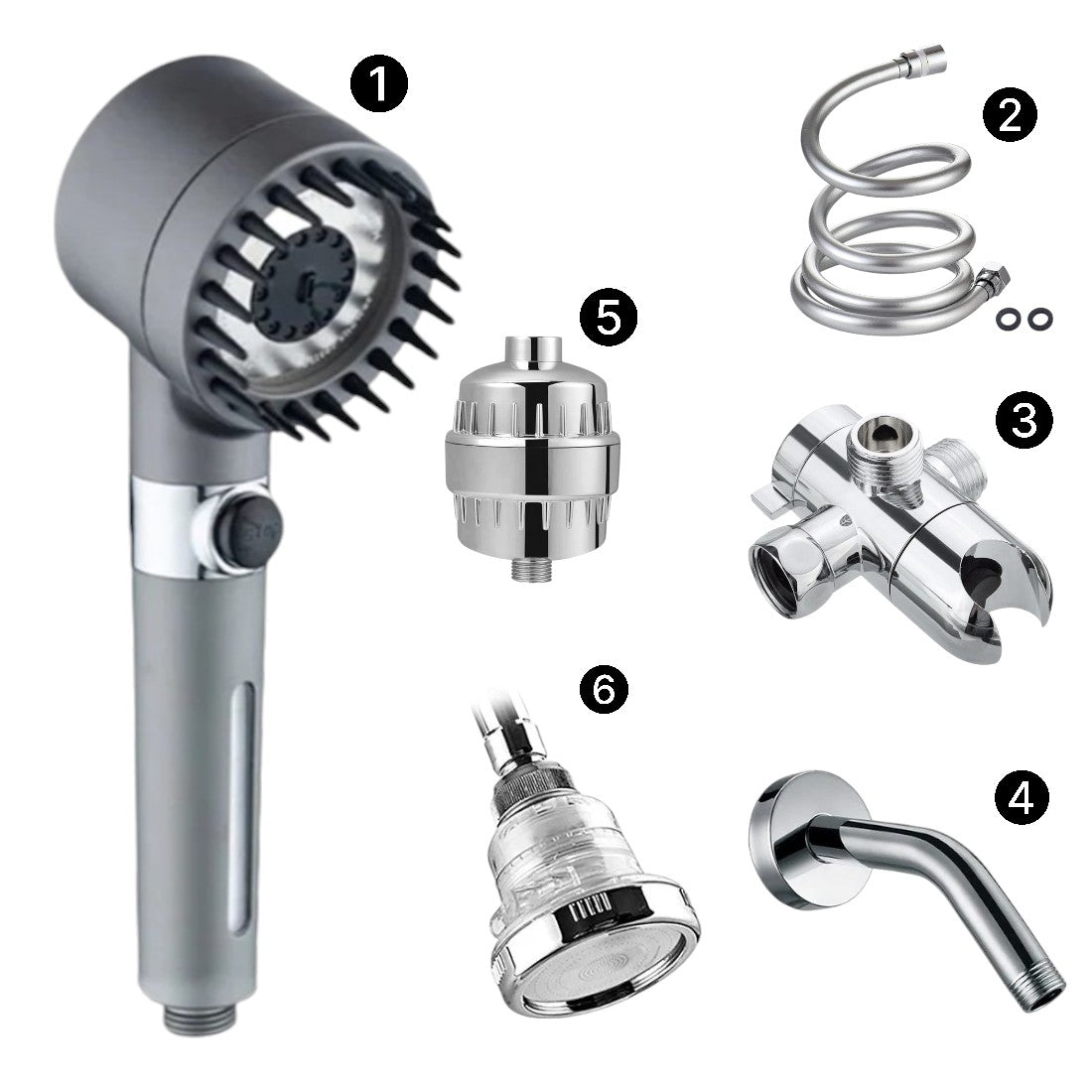 SOFFIONE DOCCIA MASSAGGIANTE CON FILTRO MINERALSTREAM