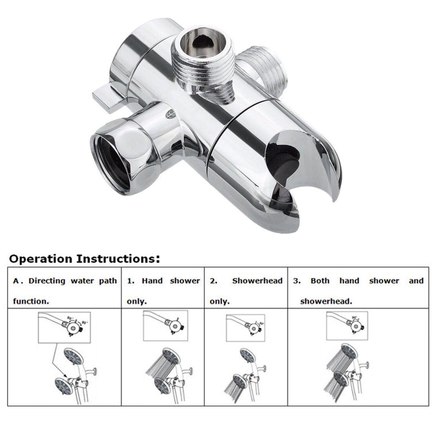 Deviatore doccia a 3 vie