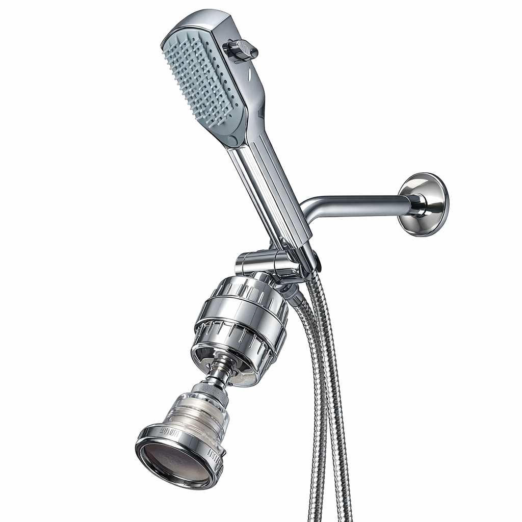 Sistema doccia doppio districante cromato