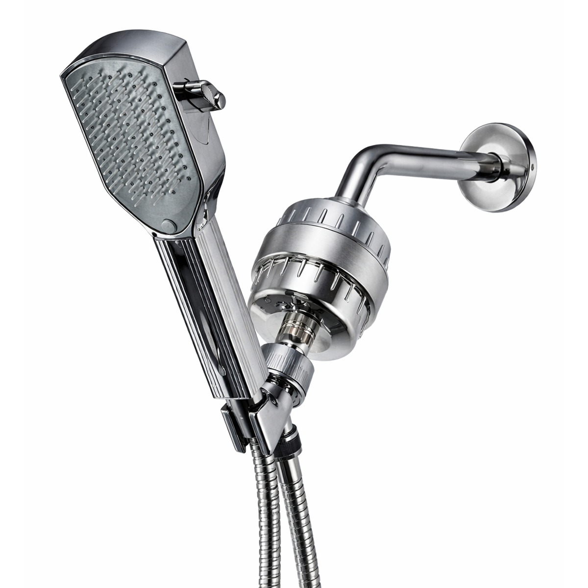 Kit doccia completo con pettine districante e soffione