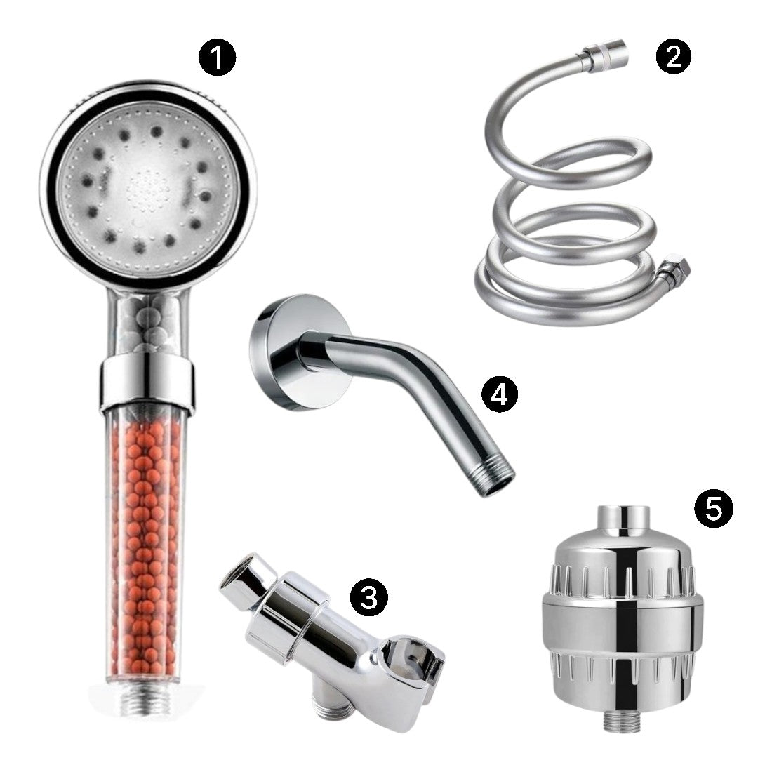 Kit doccia con doccia ionica a LED