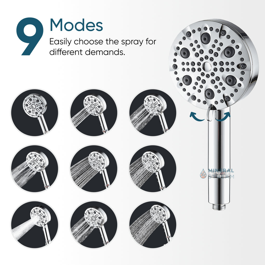 Kit Doccia Luxe 9 Modalità con soffione doccia