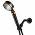 MineralStream BLACK Vitamin C Shower Essentials Kit — black shower head, 1.5m hose and holder