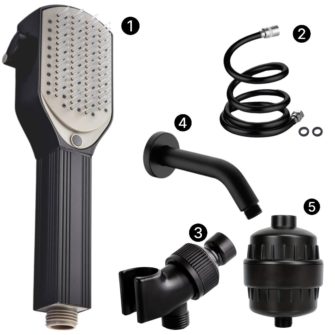 Kit doccia con doccia a pettine Detangler Completa